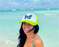 Blue Abstract Butterfly C.C. Trucker Ball Cap