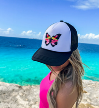 Bright Abstract Butterfly C.C. Trucker Ball Cap