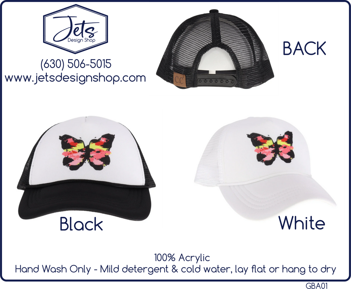 Bright Abstract Butterfly C.C. Trucker Ball Cap