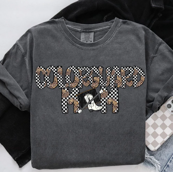Color Guard Mom Boot (Checkered Leopard)
