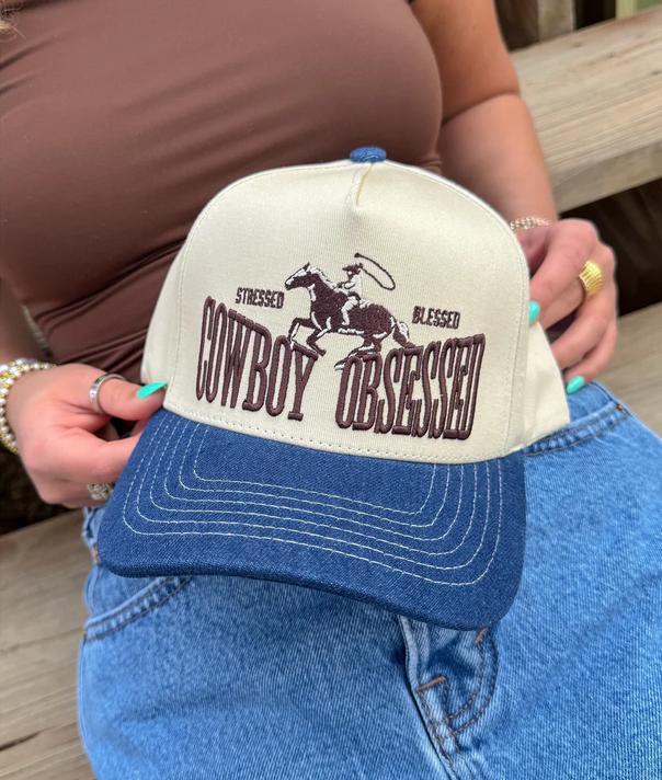 Cowboy Obsessed C.C. Puff Embroidered Trucker Hat