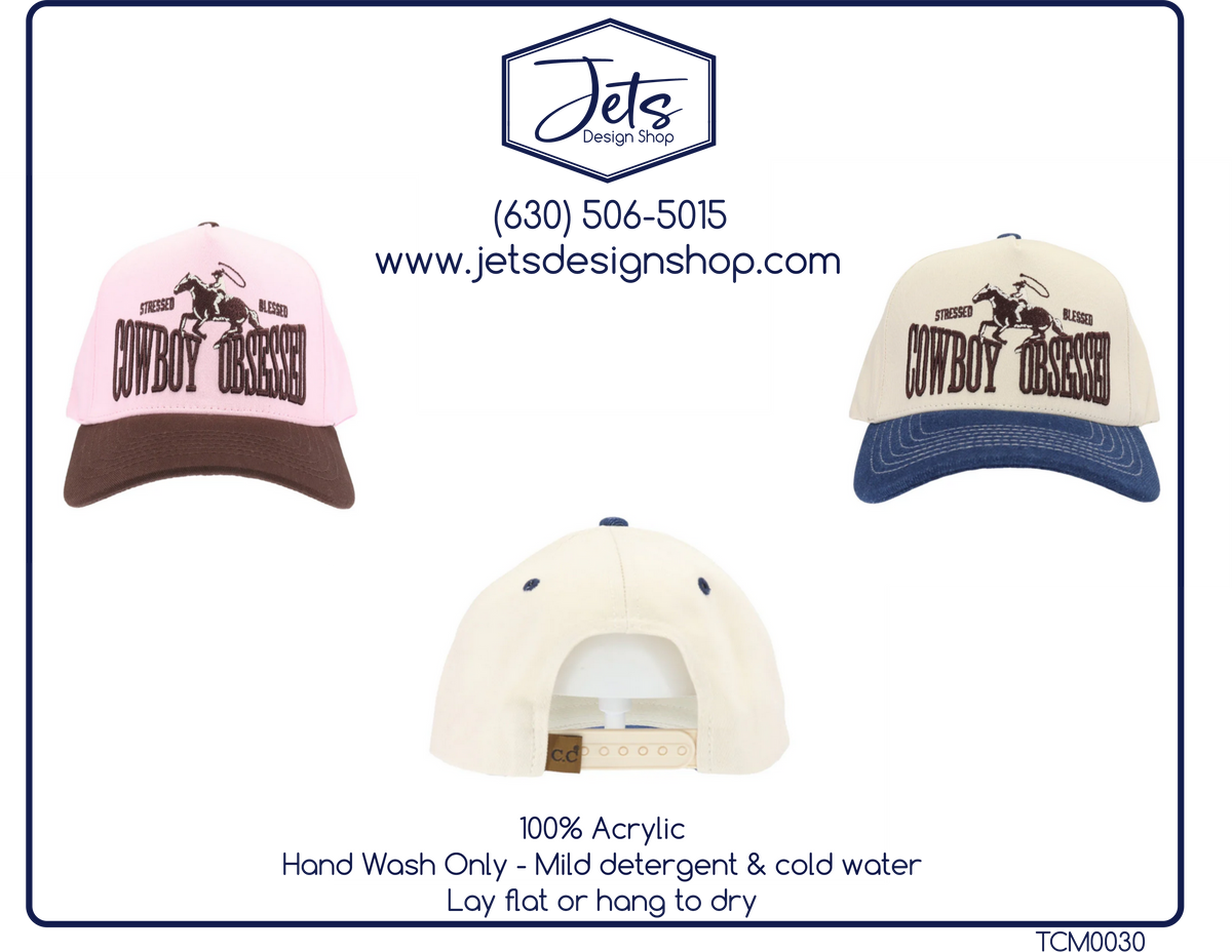 Cowboy Obsessed C.C. Puff Embroidered Trucker Hat