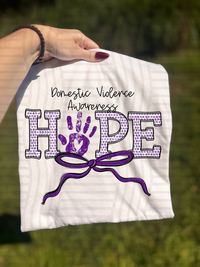 DV Awareness Hope (Handprint/Bow)