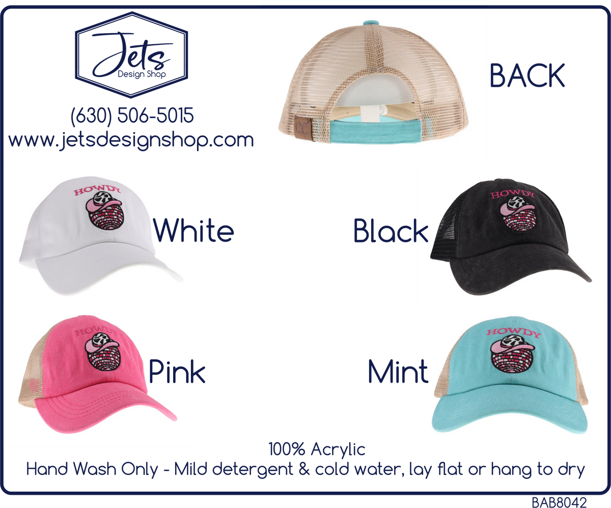 Embroidered Howdy Disco Ball C.C. Ball Cap