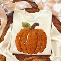 Fall Pumpkin Faux Yarn Sequins