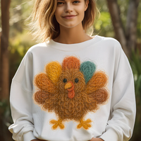 Faux Yarn Feathered Turkey