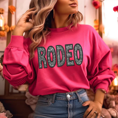 Faux Embroidery Bling Rodeo