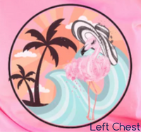 Flamingo Beach (Full Front or Left Chest)