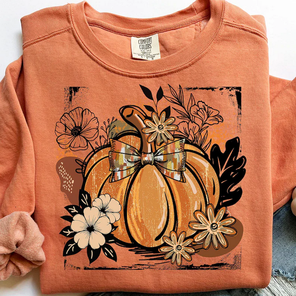 Floral Fall Pumpkin
