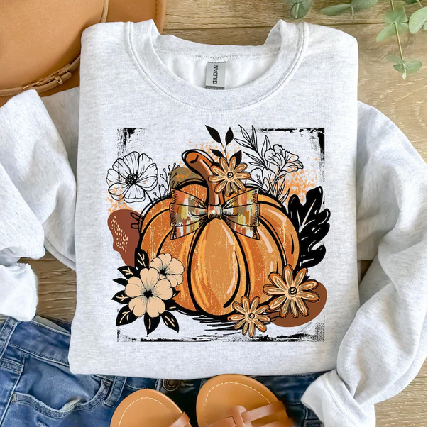 Floral Fall Pumpkin