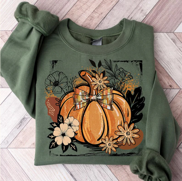 Floral Fall Pumpkin