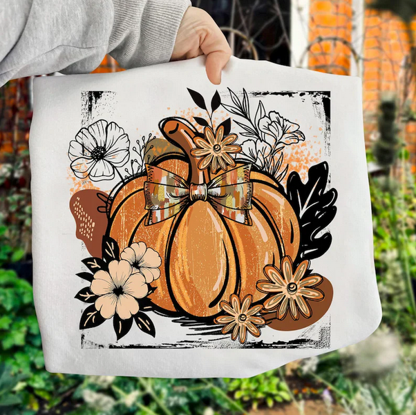 Floral Fall Pumpkin