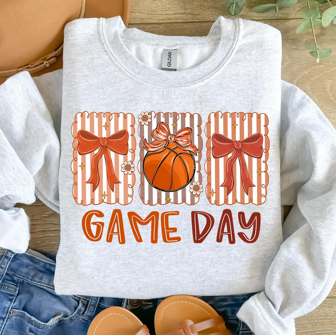 Game Day Basketball-Bows