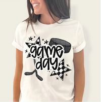 Game Day Sports Checkered Stars - Hockey (Black)