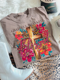 Grateful Thankful Blessed (Cross)
