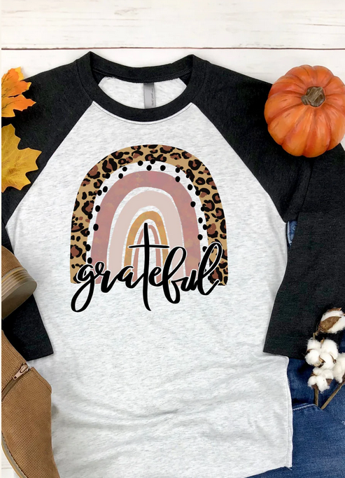 Grateful (Rainbow with Leopard Design)