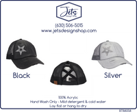 Hand Spray Glitter Star Criss-Cross High Pony C.C. Ball Cap