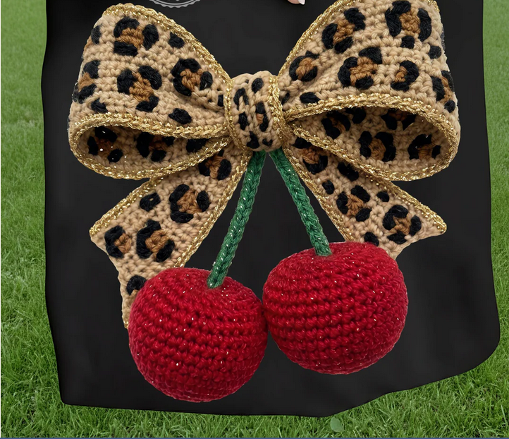 Leopard Cherry Bow