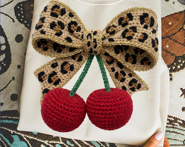 Leopard Cherry Bow