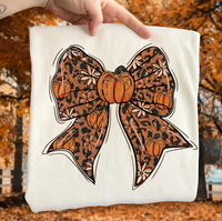 Leopard Pumpkin Coquette Bow