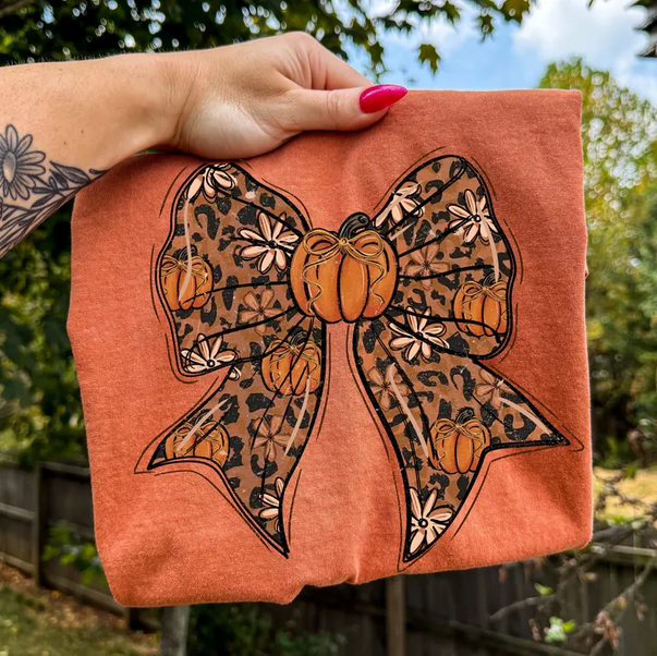 Leopard Pumpkin Coquette Bow