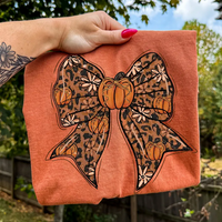 Leopard Pumpkin Coquette Bow