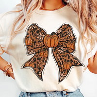 Leopard Pumpkin Coquette Bow