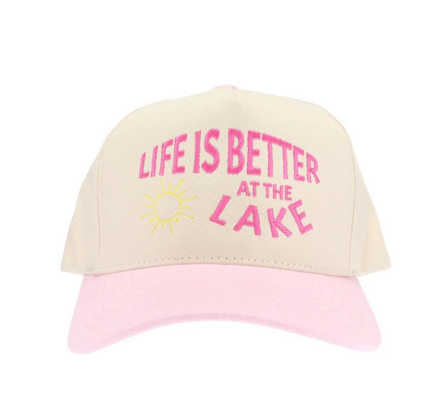 Life is Better at the Lake C.C. Embroidered Trucker Hat