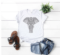 Mandala Elephant Gray