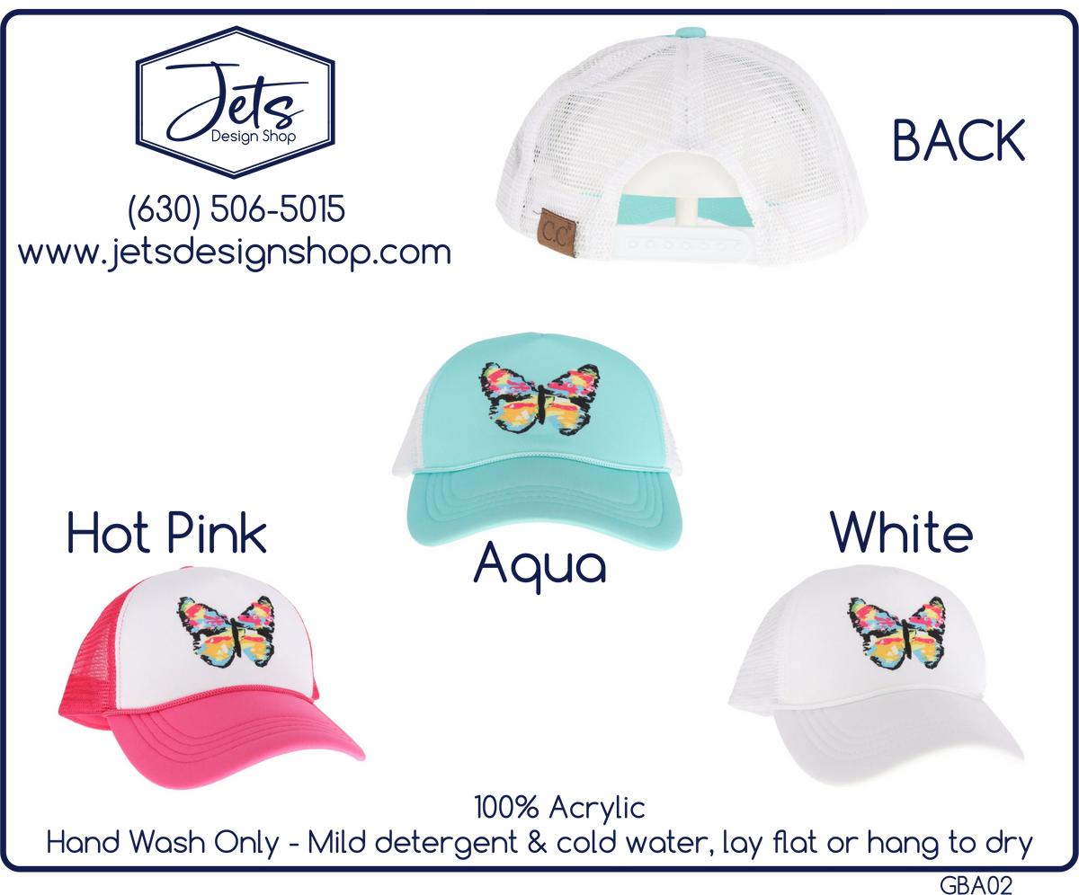 Multicolor Abstract Butterfly C.C. Ball Cap
