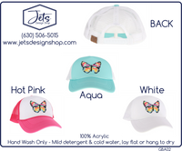 Multicolor Abstract Butterfly C.C. Ball Cap