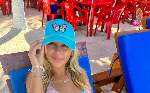 Multicolor Abstract Butterfly C.C. Ball Cap