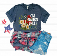 One Nation Under God (Cross & Flowers)