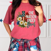 One Nation Under God (Cross & Flowers)