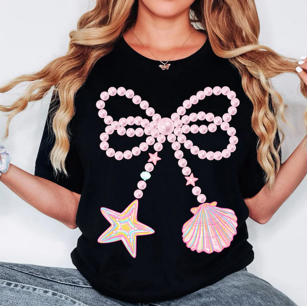 Pearl & Seashell Coquette Bow