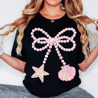 Pearl & Seashell Coquette Bow