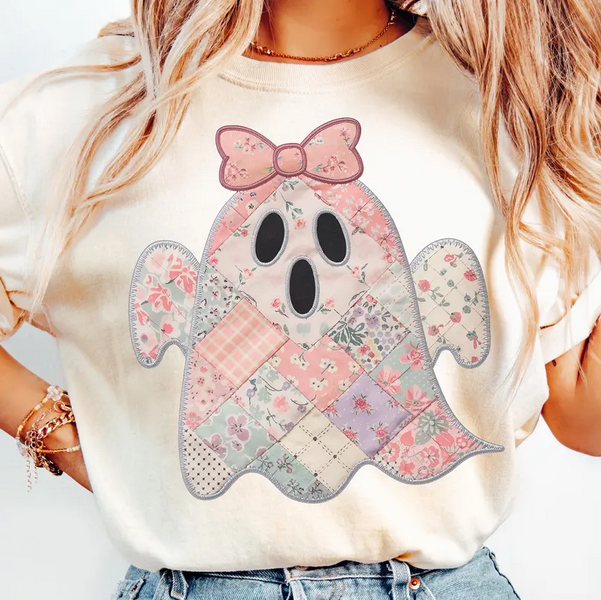 Pink Patchwork Ghost