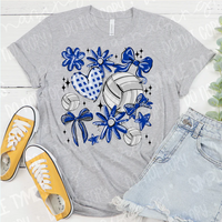 Play Ball Volleyball Collage - Royal Blue