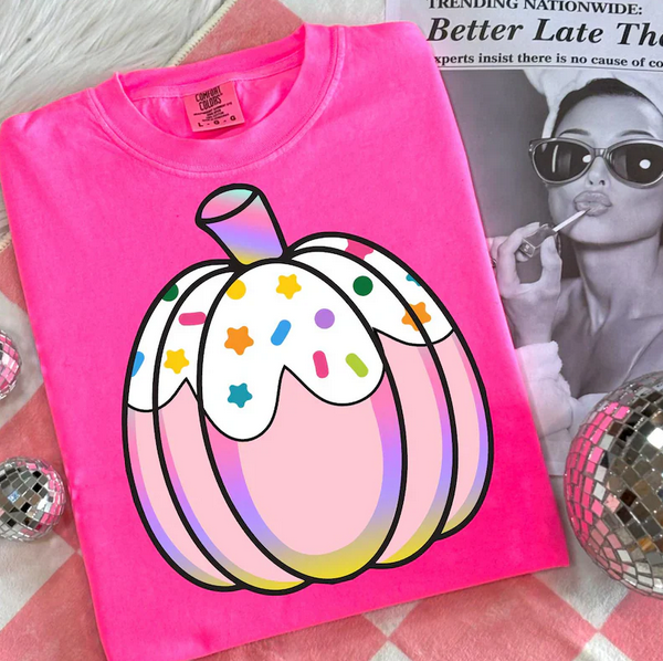 Preppy Pink Sprinkle Pumpkin