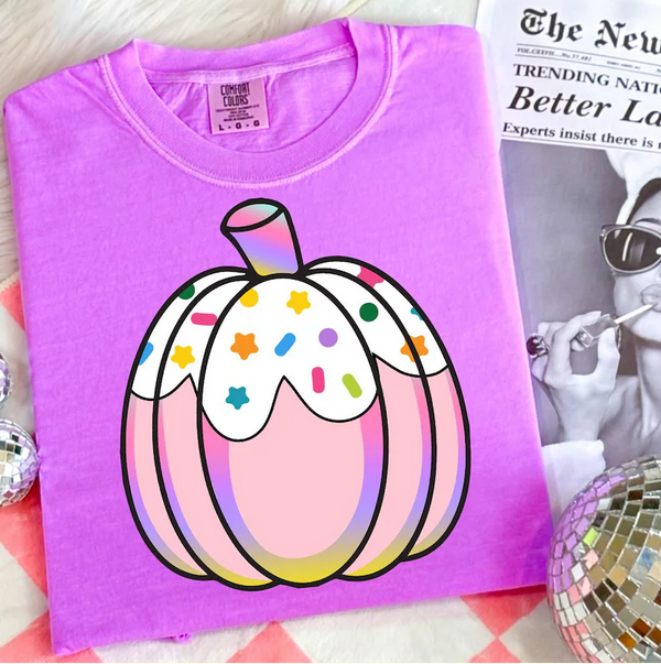 Preppy Pink Sprinkle Pumpkin