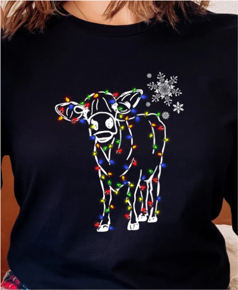 Cow Christmas Lights