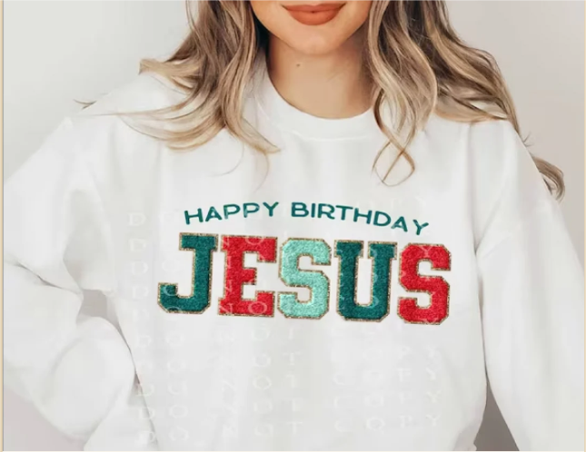 Happy Birthday Jesus (Red & Green)