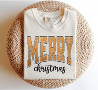 Merry Christmas (Gold Glitter)