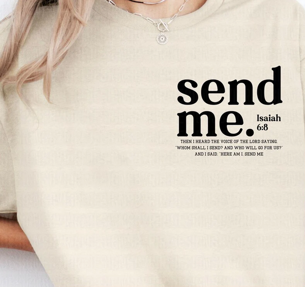 Send Me (Isaiah 6:8) (Left Chest - Black)