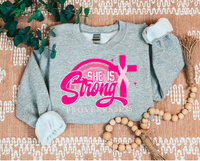 She Is Strong (Pink - Proverbs 31:25)