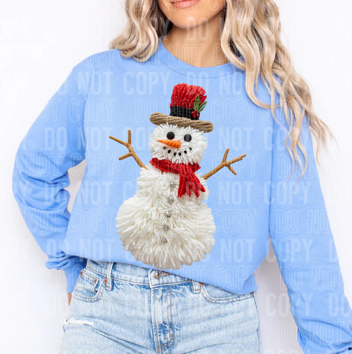 Snowman Faux Yarn