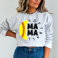 Softball Mama Circle (Black)