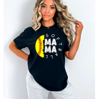Softball Mama Circle (White)