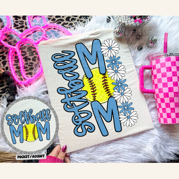 Softball Mom (Daisies)