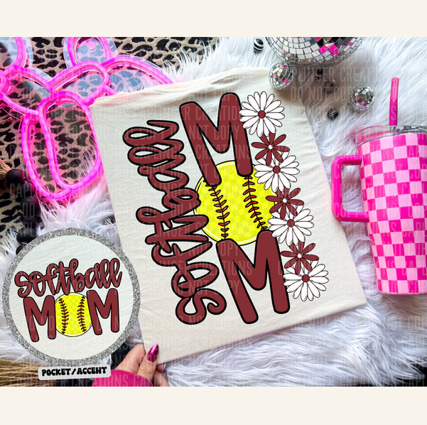 Softball Mom (Daisies)